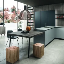 Anthracite & Titanium Grey Corner Kitchen with Cannetè Gris Counter - Image 4