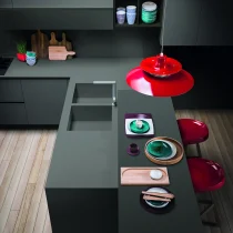 Zen Anthracite Kitchen with Ingo Black Fenix & Integrated Sink - Image 7