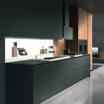 Natural Elm & Fenix Nero Kitchen with Magnetolab Wall System - Image 10