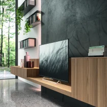 Natural Elm & Fenix Nero Kitchen with Magnetolab Wall System - Image 9