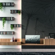 Natural Elm & Fenix Nero Kitchen with Magnetolab Wall System - Image 3