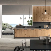 BRIO Kitchen in Knotted Oak with Jamir HPL and SLIVER Anti-Condensation Hood - Image 1