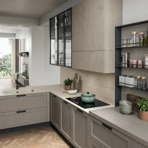 Old Line Kitchen in Terranova Lacquer with Travertino Worktop & Modular Pantries - Image 5