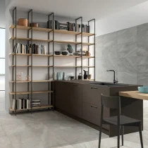 Atelier Modern Warmth Kitchen in Matte Bronze & Knotted Wood - Image 10