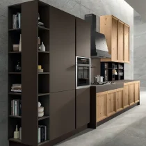 Atelier Modern Warmth Kitchen in Matte Bronze & Knotted Wood - Image 7