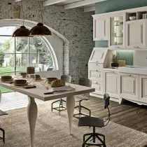 Kreola White Corner Kitchen in Solid Wood with Country Charm - Image 6