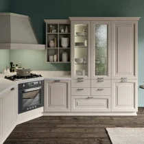 Kreola White Corner Kitchen in Solid Wood with Country Charm - Image 9